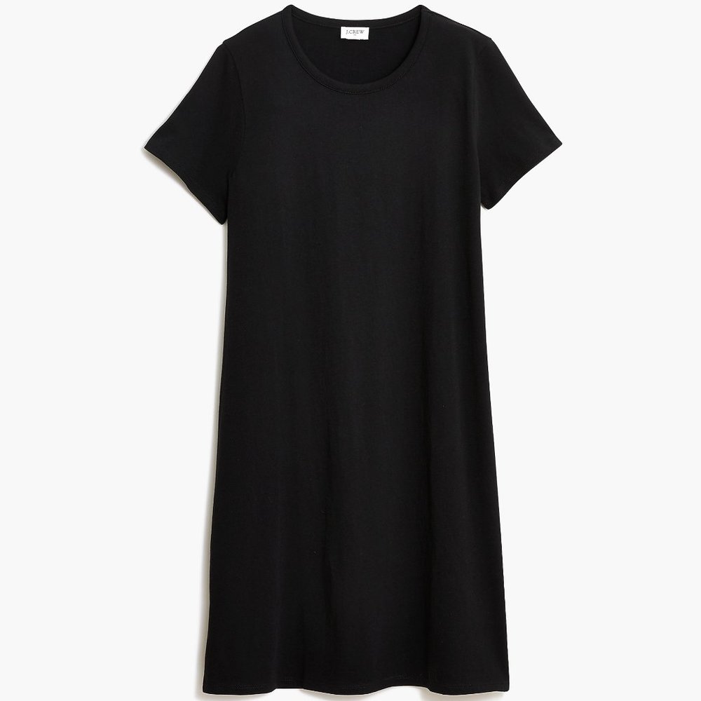 J. Crew NWT Black Short Sleeve T-shirt Dress S - Picture 4 of 8